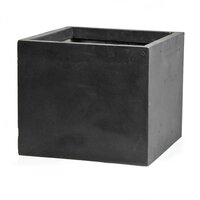 Pot kubus clay fibre b28 - h28 cm zwart