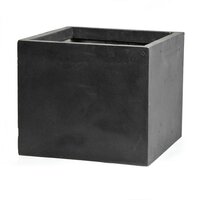 Pot kubus clay fibre b34 - h30 cm zwart