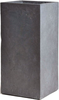 Pot kubus clay fibre - hoog b23 - h50 cm grijs - afbeelding 2