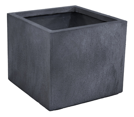 Pot kubus texas d23h23cm grafiet