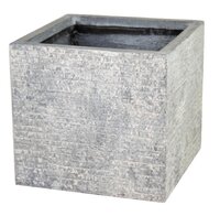 Pot kubus utah b35 - h32 cm grijs