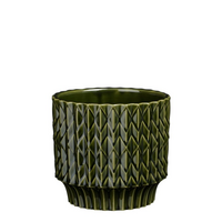 Pot lauria d14h13cm d.groen