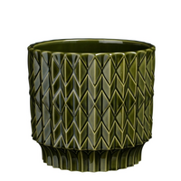 Pot lauria d19h18cm d.groen