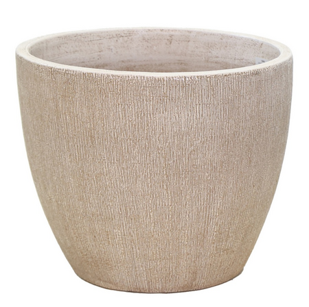 Pot lex egg lijnen d38h32cm zand