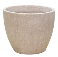 Pot lex egg lijnen d38h32cm zand