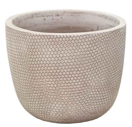 Pot lex egg raster d31h26cm zand