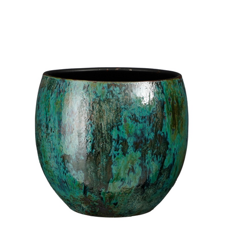 Pot loren d28h28cm blauw