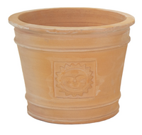 Pot met deco d38h31cm whitewash