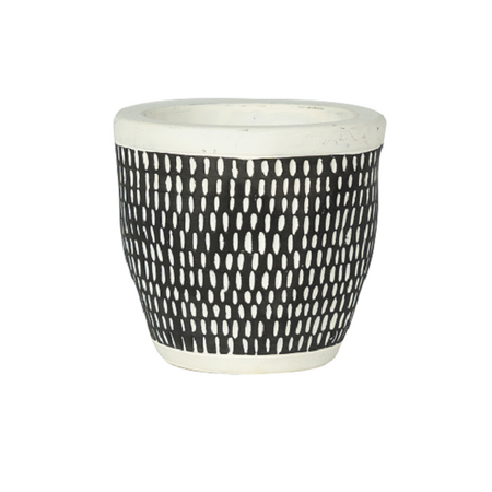 Pot mylo d8h7cm zwart stip