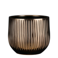 Pot pablo d25h20cm brons ribbel