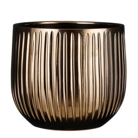 Pot pablo d29h25cm brons ribbel