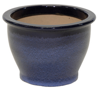 Pot platte rand ceria d23h19 blauw