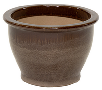 Pot platte rand ceria d23h19 bruin