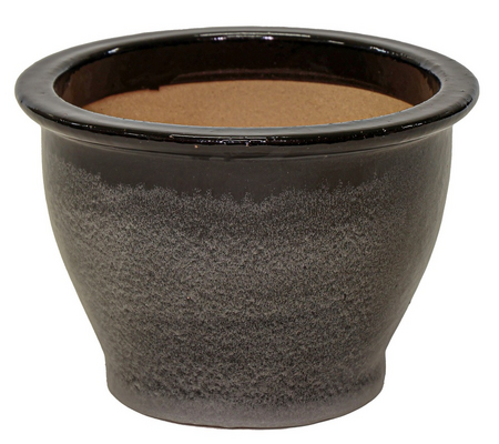 Pot platte rand ceria d23h19 zwart