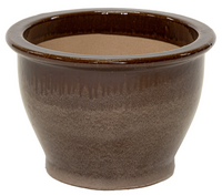 Pot platte rand ceria d29h23 bruin