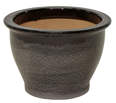 Pot platte rand ceria d29h23 zwart