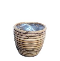 Pot rond ballon streep d13h11cm