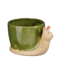 Pot slak l15.5b11.5h8.5cm groen