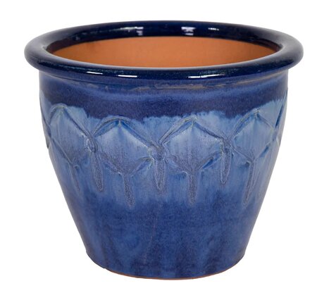 Pot star d38h31cm blauw