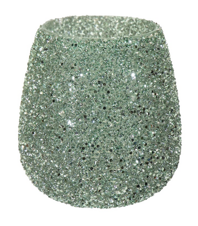 Pot strass cauldron d9.5h9 groen