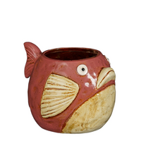 Pot vis l18b15.5h14cm l.paars