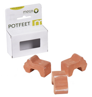 Potvoet glazr 3cm whitewash 3st