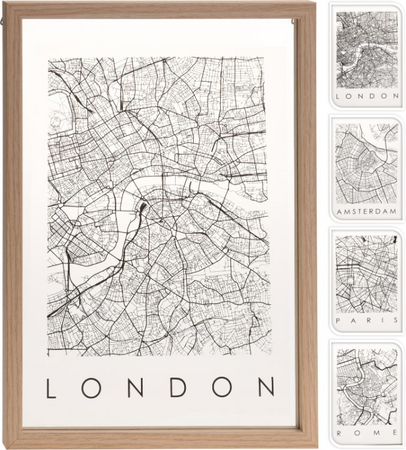 PRINT OP GLAS 24X33CM 4ASS