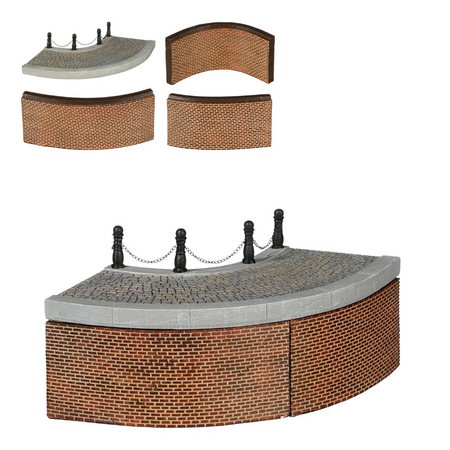 Quays bend curve 4 delig - l19xb19xh11,5cm - afbeelding 1