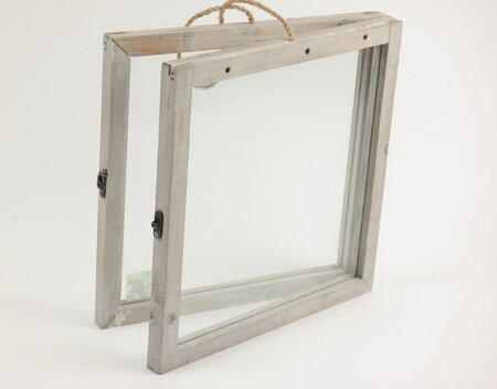 Raam expose vierk.30 white wash