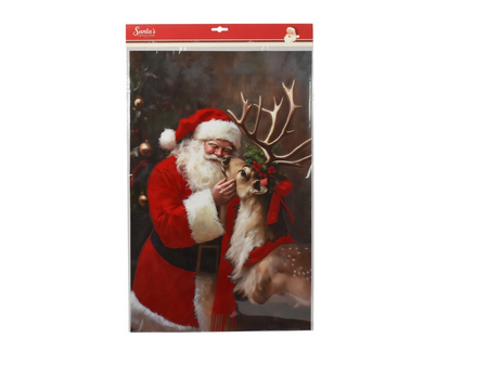 Raamdecoratie papier l44b70h0.10cm rood
