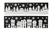 Raamdecoratie pet l50b14h1cm wit per stuk