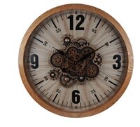 Radarklok hout/glas 68x68x8cm