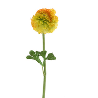 Ranonkel steel l45cm geel/oranje/groen (Zijde-bloem)