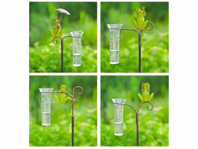 Regenmeter kikker met steel h127cm