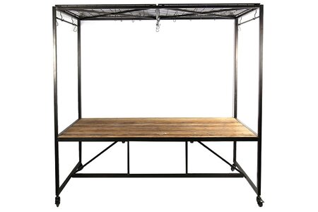 Rek north bay metaal l90b220h222 zwart