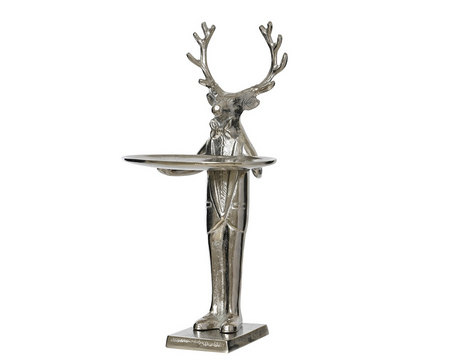 Rendier aluminium l21b26h51cm zilver