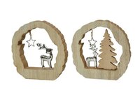 Rendier poly l2bh14.5cm blond per stuk