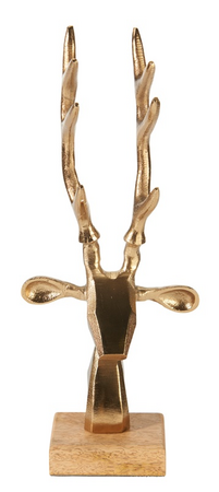 RENDIERHOOFD 34CM GOUD