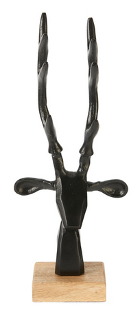 RENDIERHOOFD 34CM ZWART