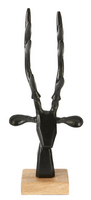 RENDIERHOOFD 34CM ZWART