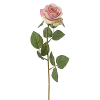 Roossteel h66cm oud roze (Zijde-bloem)