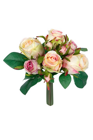Rozen bundel h30cm roze