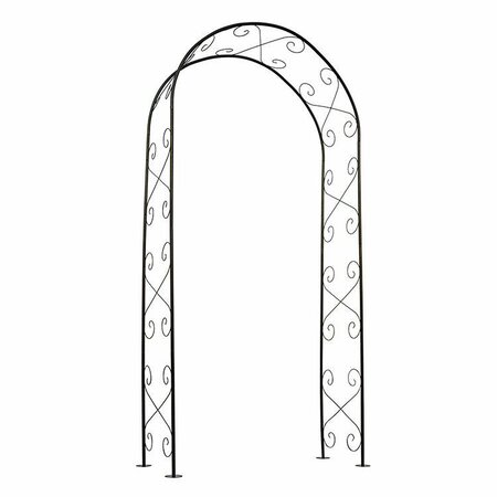 Rozenboog met. zwart l230b100h37cm