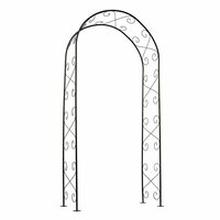 Rozenboog met. zwart l230b100h37cm