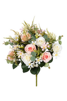 Rozenbottel boeket h50cm roze/creme