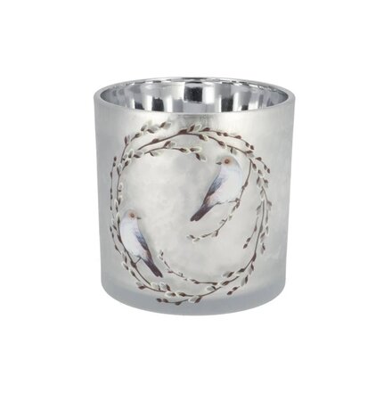 RUBY NORDIC SILVER T-LIGHT ASS 15X15CM