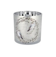 RUBY NORDIC SILVER T-LIGHT ASS 15X15CM