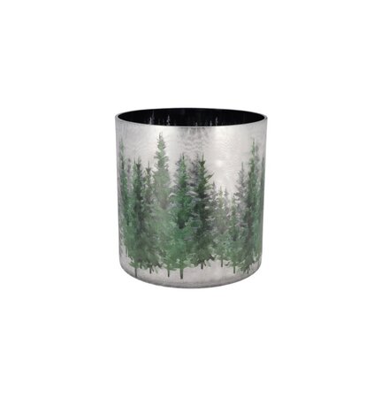 RUBY SILVER T-LIGHT FOREST 9X10CM NM