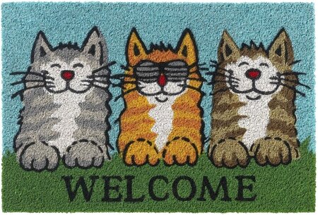 Ruco print l40b60cm welcome cats