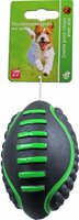 Rugbybal latex 11cm zwart/groen